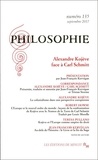 Dominique Pradelle - Philosophie N° 135, septembre 2017 : Alexandre Kojève face à Carl Schmitt.