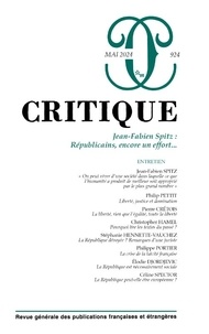  Editions de Minuit - Critique N° 924 : Jean-Fabien Spitz - Républicains, encore un effort.