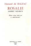 Balzac honoré De - Rosalie (Albert Savarus).