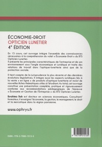 Economie - Droit BTS opticien lunetier 4e édition
