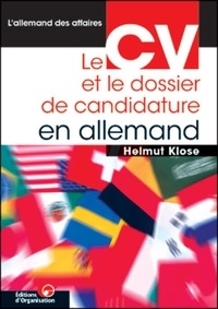 Helmut Klose - Le CV et le dossier de candidature en allemand.
