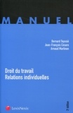 Bernard Teyssié et Jean-François Cesaro - Droit du travail - Relations individuelles.