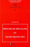 Adrien Bouvel - Principe de spécialité et signes distinctifs.