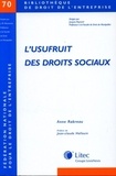 Anne Rabreau - L'usufruit des droits sociaux.