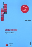 Henri Roland - Lexique juridique - Expressions latines.