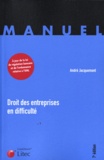 André Jacquemont - Droit des entreprises en difficulté.