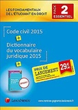 Laurent Leveneur et Rémy Cabrillac - Les fondamentaux de l'étudiant en droit - Pack n°2 - Code civil 2015 ; Dictionnaire du vocabulaire juridique 2015 ; Petit guide de l'étudiant en droit.