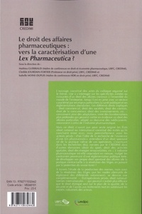 Le droit des affaires pharmaceutiques : vers la caractérisation d'une Lex Pharmaceutica ?