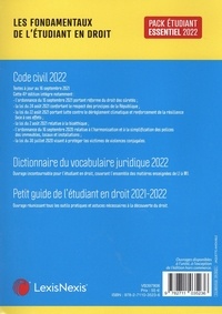 Les fondamentaux de l'étudiant en droit. Pack Essentiel : Code Civil 2022 ; Dictionnaire du vocabulaire juridique 2022. Dont Petit Guide de l'étudiant en droit offert