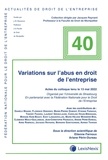 Etienne Farnoux et Ariane Périn-Dureau - Variations sur l'abus en droit de l'entreprise.