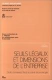  Creda - Seuils légaux et dimensions de l'entreprise - Droits commercial, fiscal, social et économique.