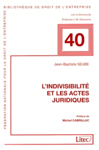 Jean-Baptiste Seube - L'indivisibilité et les actes juridiques.