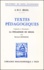 Georg Wilhelm Friedrich Hegel - Textes pédagogiques.