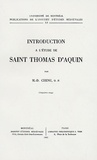 M-D Chenu - Introduction à l'étude de saint Thomas d'Aquin.