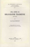 Jean-Claude Margolin - Cinq années de bibliographie érasmienne (1971-1975).