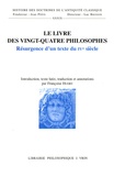 Françoise Hudry - Le livre des vingt-quatre philosophes - Résurgence d'un texte du IVe siècle.