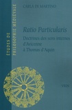 Carla Di Martino - Ratio Particularis - La doctrine des sens internes d'Avicenne à Thomas d'Aquin.