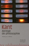 Emmanuel Kant - Abrégé de philosophie - Leçons sur l'encyclopédie philosophique, édition bilingue français-allemand.