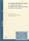 Pauline Pocknell et Malou Haine - Lettres de Franz Liszt à la princesse Marie de Hohenlohe-Schillingsfürst née de Sayn-Wittgenstein.