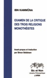  Ibn Kammuna - Examen de la critique des trois religions monothéistes.