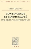 Simon Ebersolt - Contingence et communaute Kuki Shuzô, philosophe japonais.