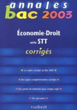 Patrick Simon - Economie-Droit Serie Stt. Corriges 2003.
