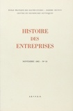 Bertrand Gille - Histoire des entreprises 1958-1963 - Tome 10.