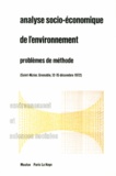 Yves Barel - Analyse socio-économique de l'environnement - Problèmes de méthode.
