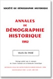  EHESS - Annales de démographie historique, année 1982 - Villes du passé.