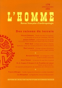 Vincent Debaene et Bernard Formoso - L'Homme N° 179, Juillet-sept : Des raisons du terrain.