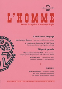 Yves-Marie Visetti et Jean-Jacques Glassner - L'Homme N° 192, Octobre-déce : .