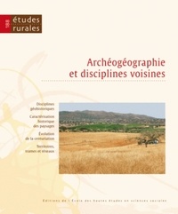 Ricardo Gonzalez Villaescusa - Etudes rurales N° 188, Juillet-déce : Archéogéographie et disciplines voisines.