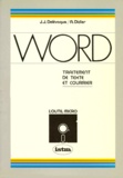 A Didier et J-J Delevaque - Word. Traitement De Texte Et Courrier.