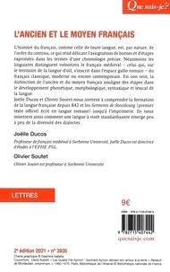 L'ancien et le moyen français 2e édition