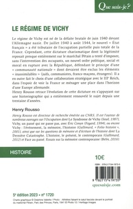 Le régime de Vichy 5e édition