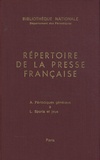 Monique Lambert - Répertoire de la presse et des publications périodiques françaises 1966-1971 - 2 volumes.