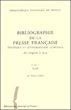 Patrice Caillot - Bibliographie de la presse française politique et d'information générale des origines à 1944 - Aude (02).