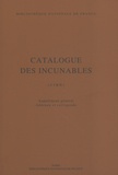 Nicolas Petit et Denise Hillard - Catalogue des incunables (CIBN) - Supplément général, addenda et corrigenda.