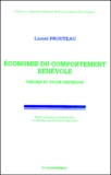 Lionel Prouteau - Economie Du Comportement Benevole. Theorie Et Etude Empirique.