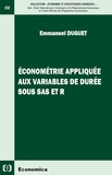 Emmanuel Duguet - Econométrie appliquée aux variables de durée sous SAS et R.