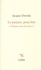 Jacques Derrida - Le parjure peut-être - ("Brusques sautes de syntaxe").