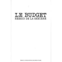 Renaud de La Genière - Le budget.