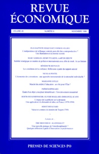 André Lapidus et  Collectif - Revue Economique Volume 49 N° 6 Novembre 1998.