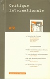 Partha Chatterjee et Ghassan Salamé - Critique internationale N° 2, hiver 1999 : La formation de l'Europe.