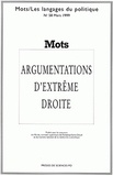 Eric Pedon et  Collectif - Mots N°58 Mars 1999 : Argumentations D'Extreme Droite.