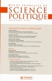 Antonie Cohen et Antoine Vauchez - Revue française de science politique Volume 60 N° 2, Avril 2010 : Sociologie politique de l'Europe du droit.