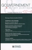 Jean Joana et Frédéric Mérand - Gouvernement & action publique Volume 2 N° 4, Octobre-décembre 2013 : Variétés du militarisme.