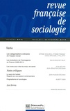 Olivier Galland et Pierre-Michel Menger - Revue française de sociologie N° 55-3, juillet-septembre 2014 : .