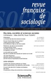 Gilles Bastin et Paola Tubaro - Revue française de sociologie N° 59-3, juillet-septembre 2018 : Big data, sociétés et sciences sociales.