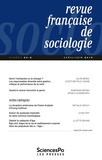 Sciences Po - Revue française de sociologie N° 60-2, avril-juin 2019 : .